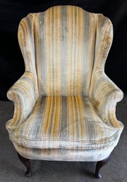 W & J Sloane Inc. Velvet Wing Back Chair