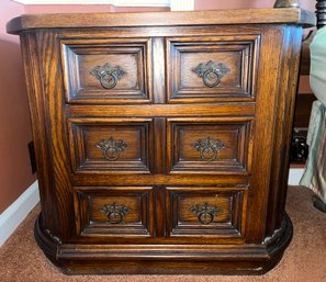 Vintage Solid Wood 3-drawer Tile-top Night Stands - 2 Total