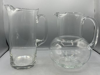 Glass Pitchers - 2 Total