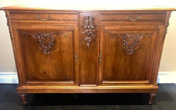 Solid Wood Buffet With Two Drawers - Key Included