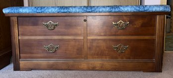 Lane Virginia Made Solid Wood Cedar Chest With Upholstered Cushion Top - Key Not Included