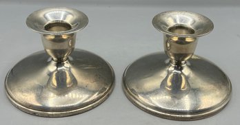 Sterling Weighted Candlestick Holders - 2 Total