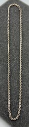 925 Silver Rope Style Necklace - .46 OZT Total