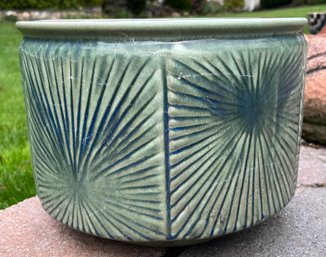 Outdoor Ceramic Glazed Garden Planter With Drain Hole