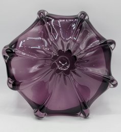 Hand Blown Purple Art Glass