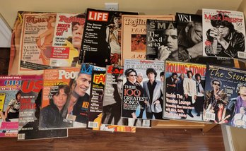 Assorted Lot Of Rock And Roll Magazines Featuring The Rolling Stones 70s, 80s And 90s