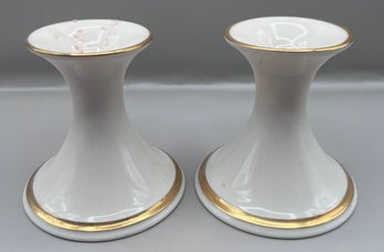Pair Of Lenox Candle Stick Holders