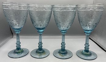 Cut Glass Goblet Set - 4 Total