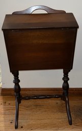 Vintage Solid Wood Standing Sewing Box