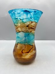 Glass Hand Painted Vase