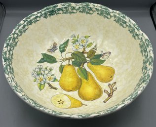 Himark Ceramic Fruit Pattern Serving Bowl - Made In Italy