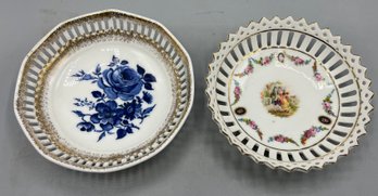 Kronach Porcelain Floral Pattern Trinket Bowls - 2 Total - Made In Germany