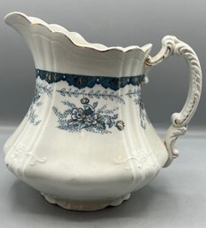 D.B & Co. Porcelain Alexandra Pattern Pitcher