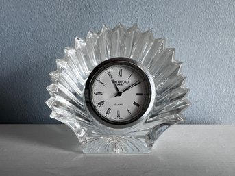 Waterford Ireland Crystal Seashell Clock With Original Box