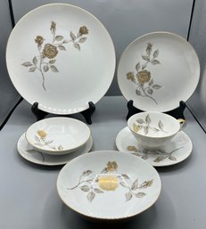 Mikasa Damask Pattern Fine China Set - 87 Pieces Total - Made In Japan