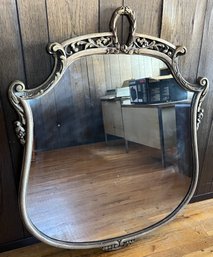 Vintage Carved Wood Framed Wall Mirror