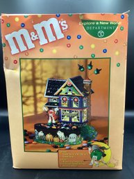 Department 56 M&M Haunted Halloween Light Up House With Candy Dish