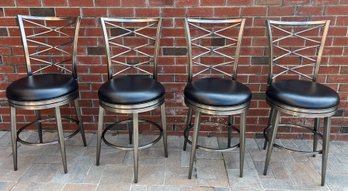 Hillsdale Furniture Cushioned Swivel Bar Stools - 4 Total