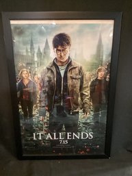 Harry Potter Movie Poster Framed - It All Ends