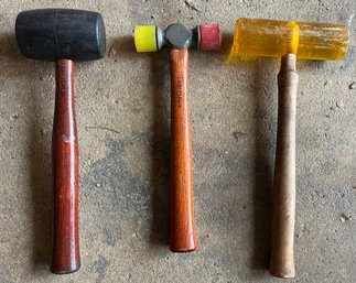 Wooden Handle Mallets - 3 Total