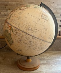 George F. Cram Co. Classic Style Globe With Wooden Base