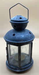 Etched Glass And Metal Lantern