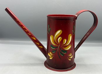 Hand Painted Metal Pitcher