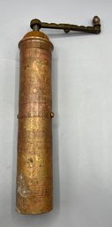Vintage Copper Engraved Pepper Mill - Made In Greece