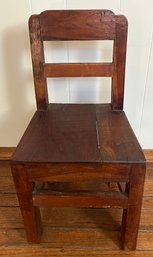 Vintage Solid Wood Childrens Chair