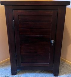 Dark Wood Two Shelved Small Cabinet