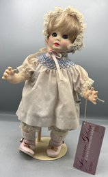 Suzanne Gibson Handmade Porcelain Doll With Stand - Debbie