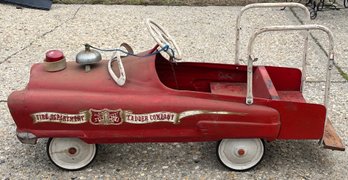 Vintage Fire Department Ladder Company Childrens Peddle Car