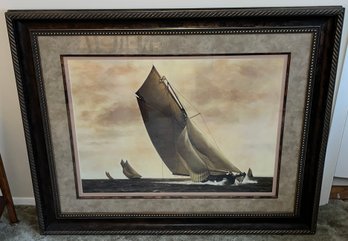 Decorative Sailboat Framed Print 44 INCH X 37 INCH