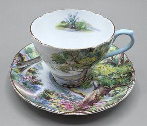 Shelley England Fine Bone China Tea Cup & Saucer- Woodland 13348