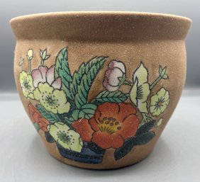 Hand Painted Floral Pattern Porcelain Planter