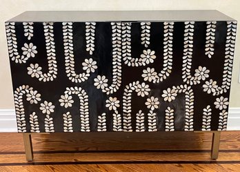 Wooden Mother Of Pearl Inlaid Credenza - Made In Vietnam