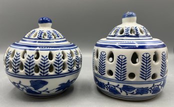 Ceramic Tea Light Holders - 2 Total
