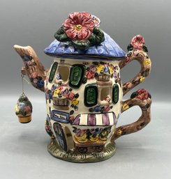 Elements Hand Painted Decorative Ceramic Tea Light Holder