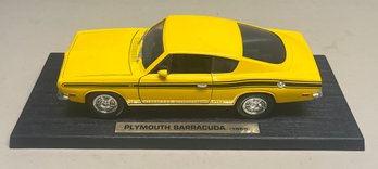 1997 Chrysler Corp - 1969 Plymouth Barracuda 1/18 Scale Diecast Car With Plastic Base