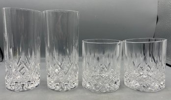 Cut Crystal Hi-ball Glass Set - 15 Pieces Total