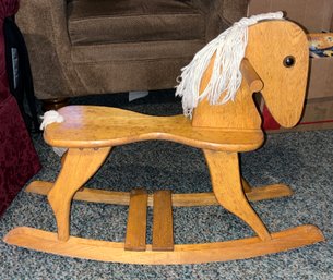Solid Wood Children's Rocking Horse