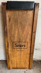 Vintage Sears Automotive Wooden Creeper With Nylon Plastic Wheels - Model 9-45465