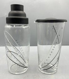Mid-century Cocktail Shaker Cup / Measuring Cup - 2 Total