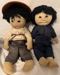 Vintage Rice Paddy Plush Babies - Made In Hong Kong