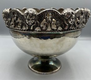 Decorative Silver Plated Pedestal Bowl - Made In India