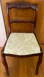 Wooden Upholstered Entry Chair