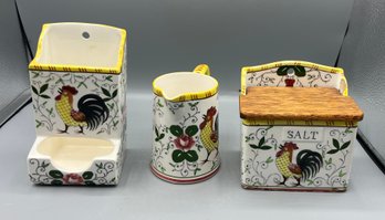 Vintage Ucagco PY Hand Painted Ceramic Tableware Set - 3 Pieces Total