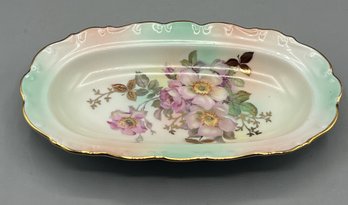 Schumann Bavaria Porcelain Floral Pattern Tray - Made In Germany