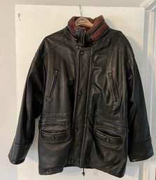 Mens Leather Coat - Size XL