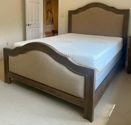Schnadig Home Collections Wooden Cushioned Queen Size Bed Frame
